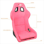 Pair of J2 Large Fiberglass Racing Bucket Seats for Universal Fit (No Year)