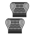 20 x Reusable Silicone Magnetic Cable Ties for Organizing - Black
