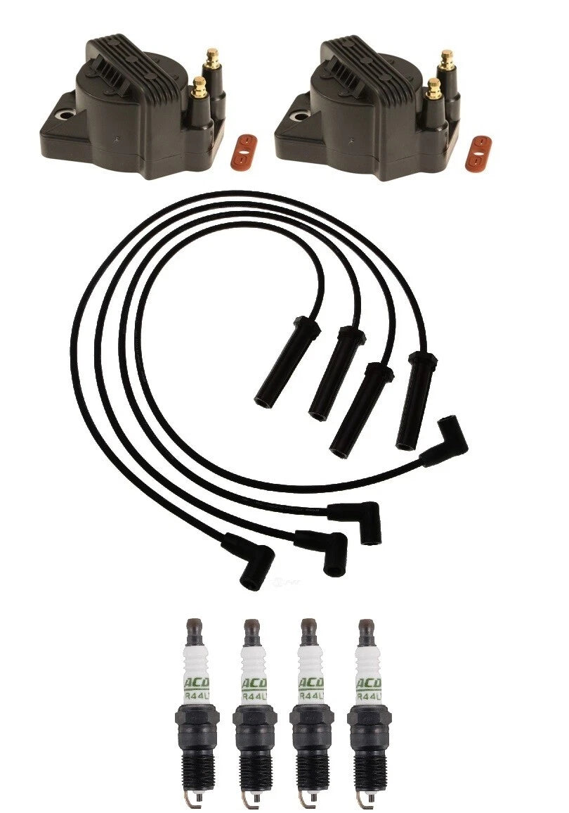Set of 2 Ignition Wires & 4 Spark Plugs for Chevy GMC Sonoma (1996–2004)