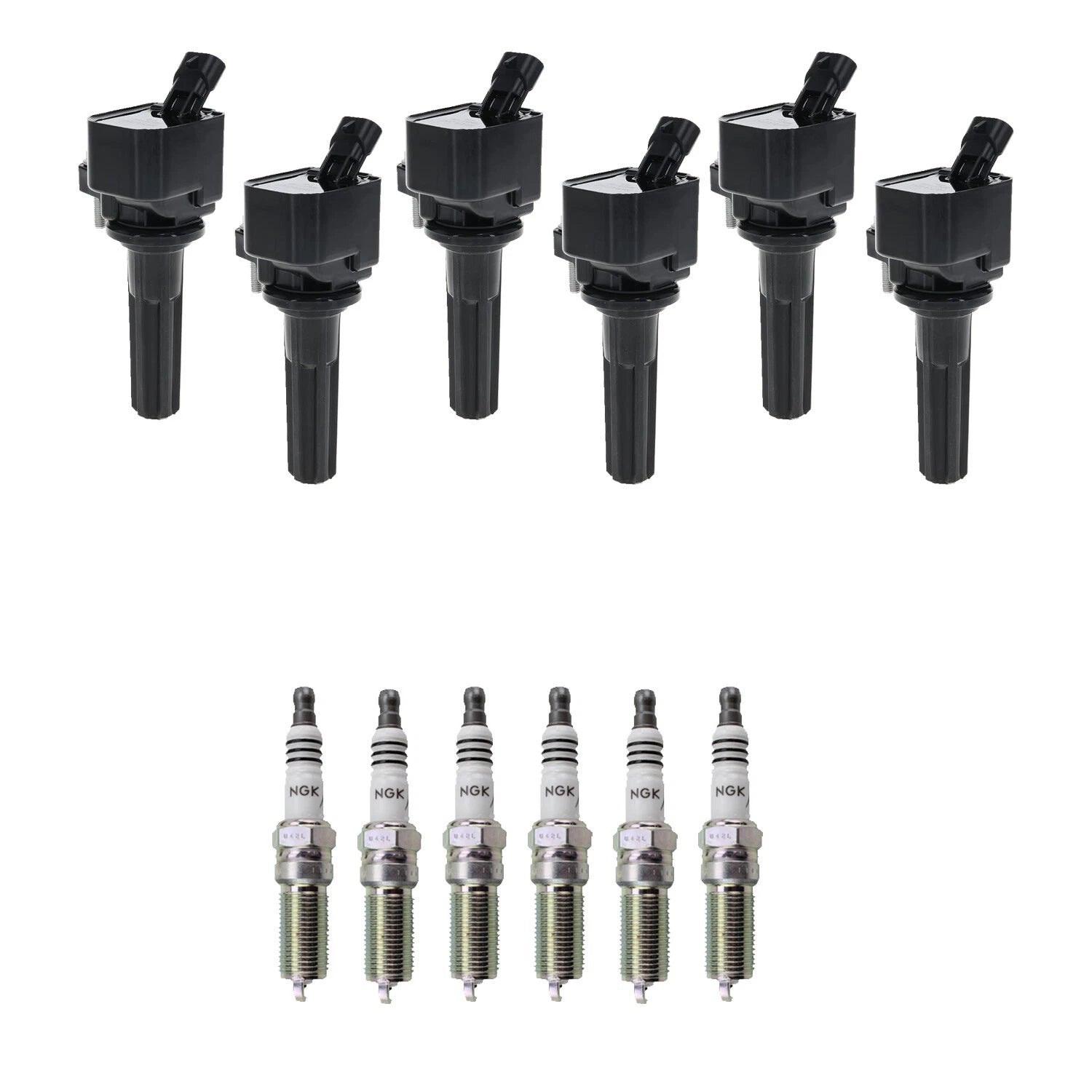 Set of 6 Ignition Coils & NGK Iridium Spark Plugs for Trailblazer (2002–2009)