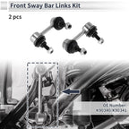 Front Stabilizer Bar Links for Acura CL (2001-2003) - 2 x Bushing Included
