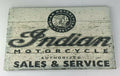 Motorcycle Sales and Service Sign Vintage Style for Indian (2009–2024)