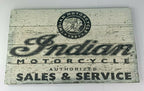Motorcycle Sales and Service Sign Vintage Style for Indian (2009–2024)