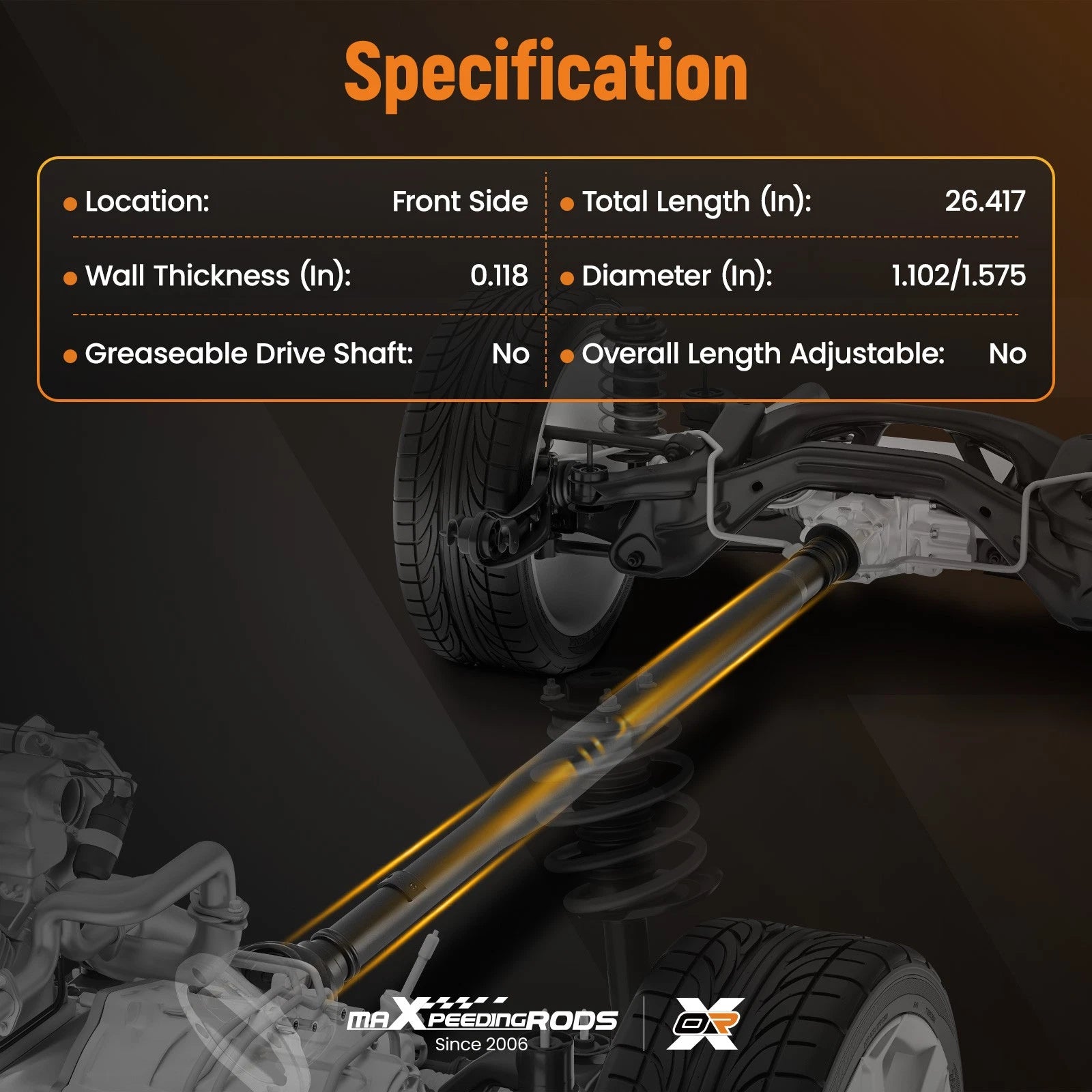 Front Driveshaft for Mercedes-Benz S550 CL550 CLS550 AWD (2011–2017)