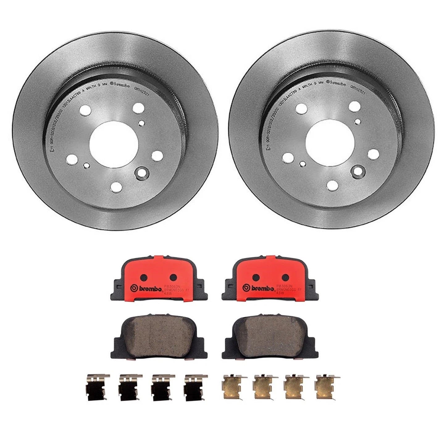 Brembo Rear Brake Kit for ES300, Camry 3.0 (1992–2001) - 269mm Disc Rotors, Ceramic Pads