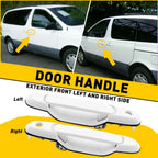 2X Outside Door Handle for Toyota Sienna (1998–2003) - White