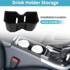 Center Console Cup Holder Organizer for Toyota Tundra (2022–2026) ABS Black