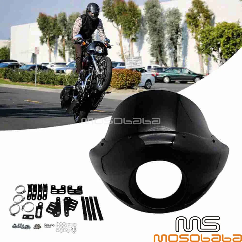 5 3/4" Headlight Fairing Windshield for Harley Low Rider, Fat Bob (2006-2023)