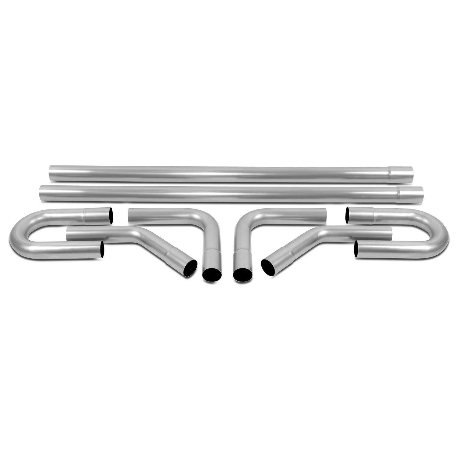 8Pcs 2.0" OD Mild Steel Exhaust Pipe Tubing Kit for Custom Applications