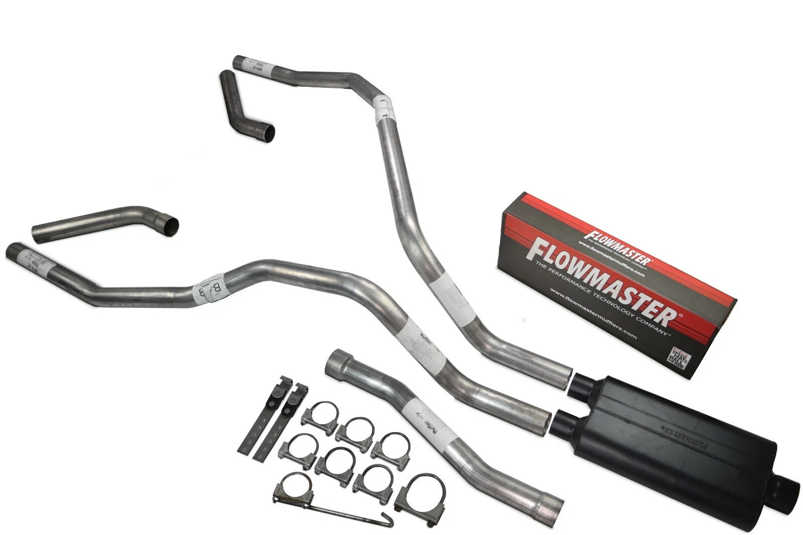 Dual Exhaust Kit 2.5" for Nissan Titan (2004–2006) Flowmaster 50 Corner Ex