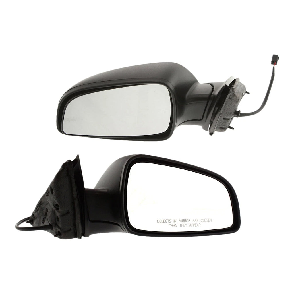 Set of 2 Power Mirrors for Chevrolet Malibu (2008–2012) Black Manual Folding