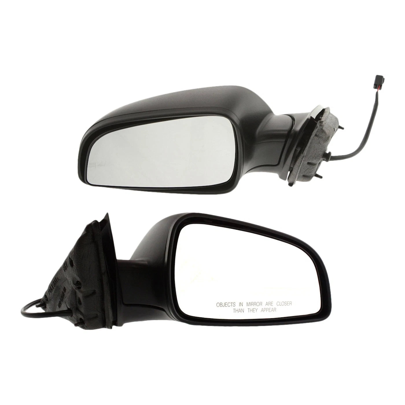 Set of 2 Power Mirrors for Chevrolet Malibu (2008–2012) Black Manual Folding