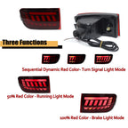 Red LED Rear Bumper Reflector Tail Lights for Toyota 4Runner (2003–2005)