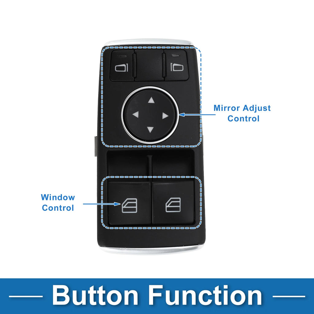 Power Window Switch for Mercedes-Benz C 180 (M271.820, 115 7A/MT, 1729056800)
