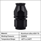PTFE Swivel Oil Hose End Fitting Straight AN8 for Universal