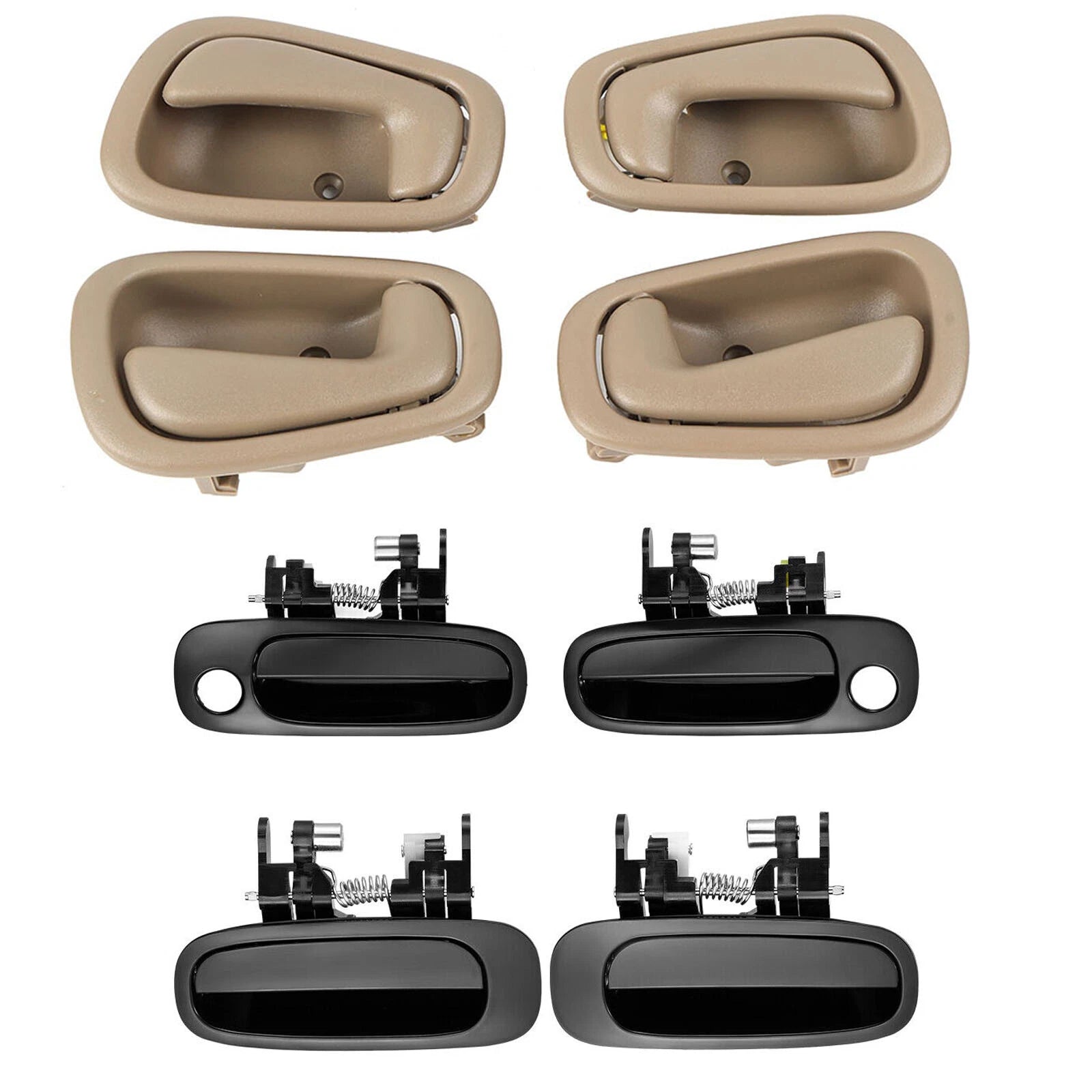Set of 8 Door Handles for Toyota Corolla (1998–2002)