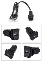 USB Adapter QC 3.0 Fast Charger Hub for Toyota RAV4 (2020–2022) LED