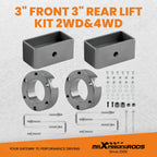 3" Lift Kit for Toyota Tacoma 2WD 4WD (1995–2004) Diff Drop