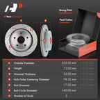 Drilled Brake Rotors & Ceramic Pads for Dodge Durango Ram
