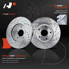 Front Drilled Brake Rotors & Ceramic Pads for Honda Accord (1998–2002)