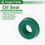 Set of 5 Oil Seal Rotary Shaft Seal 12x25x8mm High Pressure Green