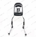 Chrome Flame Detachable Sissy Bar Backrest & Luggage Rack for Harley Softail