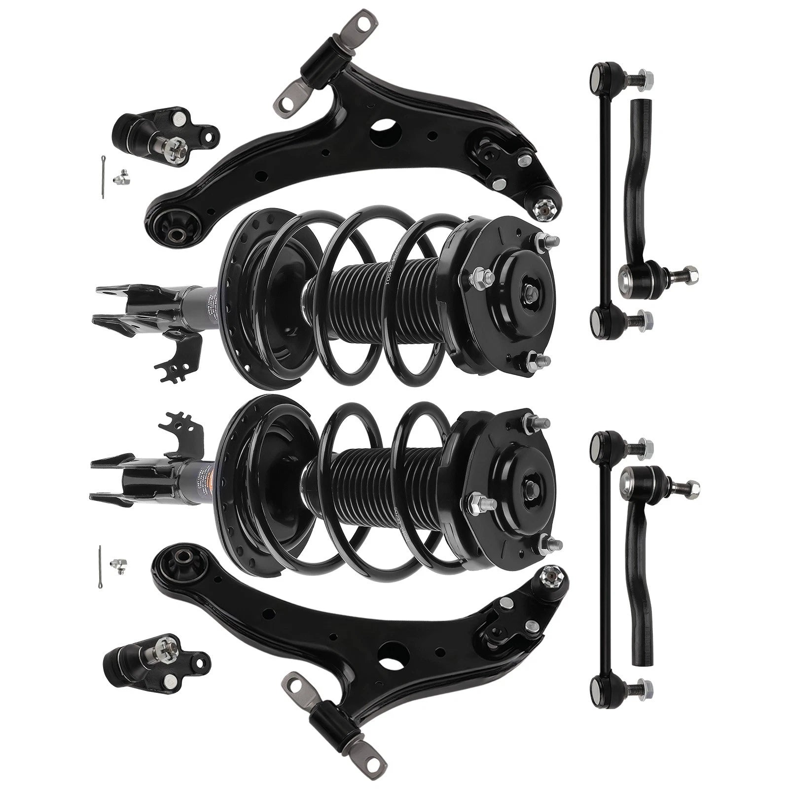 Front Struts Control Arm Sway Bar Tie Rod Kit for Toyota Camry (2012–2017)