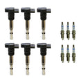 Set of 6 Ignition Coils & Spark Plugs for Audi A6 Allroad Quattro