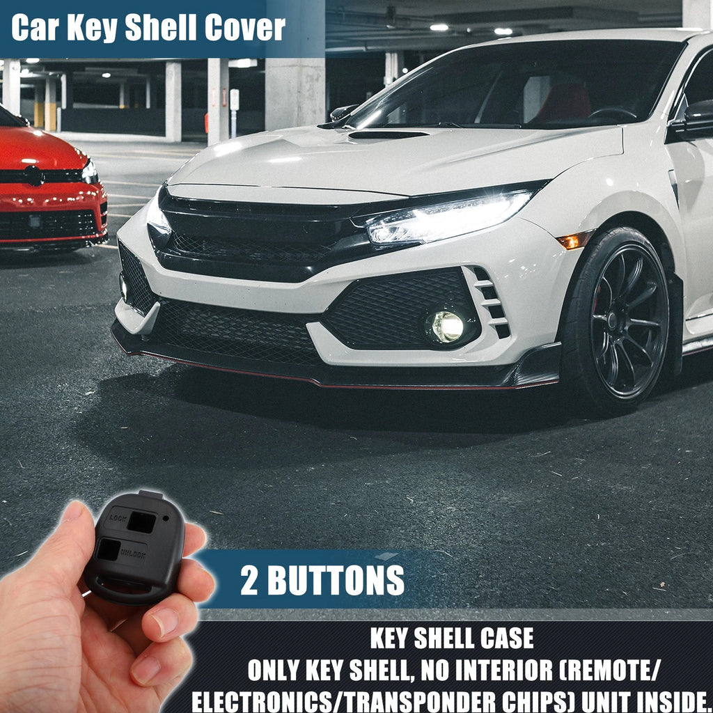 2 Button Keyless Entry Remote Key Shell Cover for Toyota Rav4 Yaris Corolla (2000–2023)
