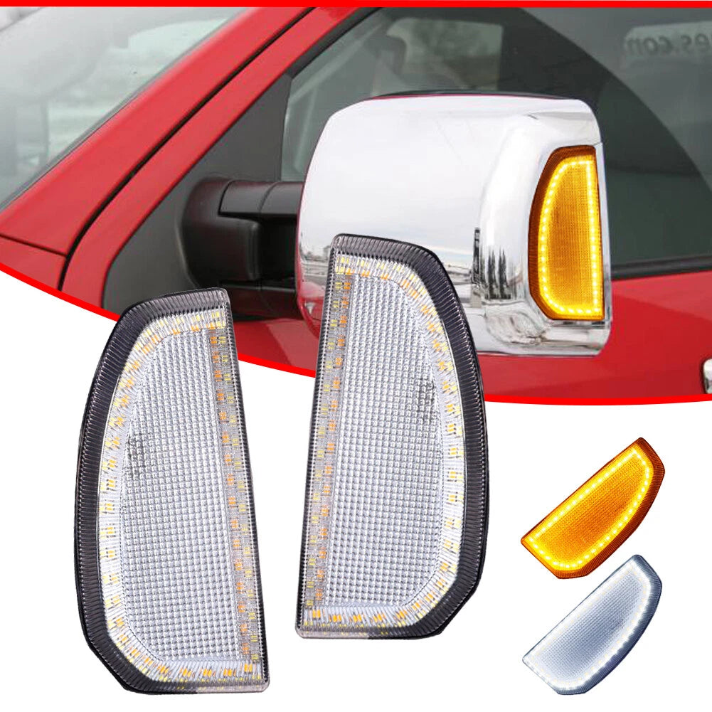 Switchback Clear LED Side Towing Mirror Signal Light for Toyota Tundra (2007–2021)