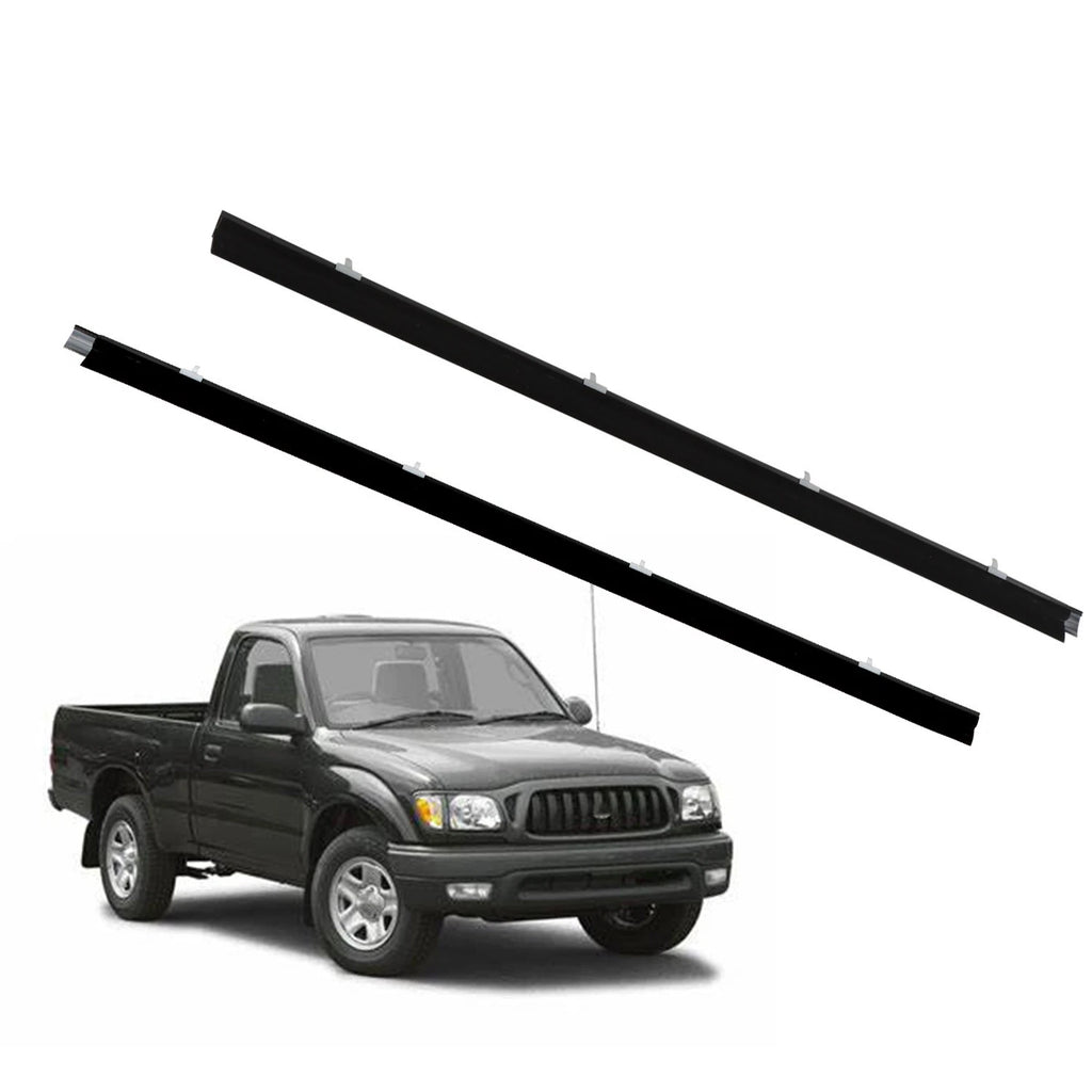 2X Front Weatherstrip Door Window Moulding Trim Seal for Toyota Tacoma (1995–2004)