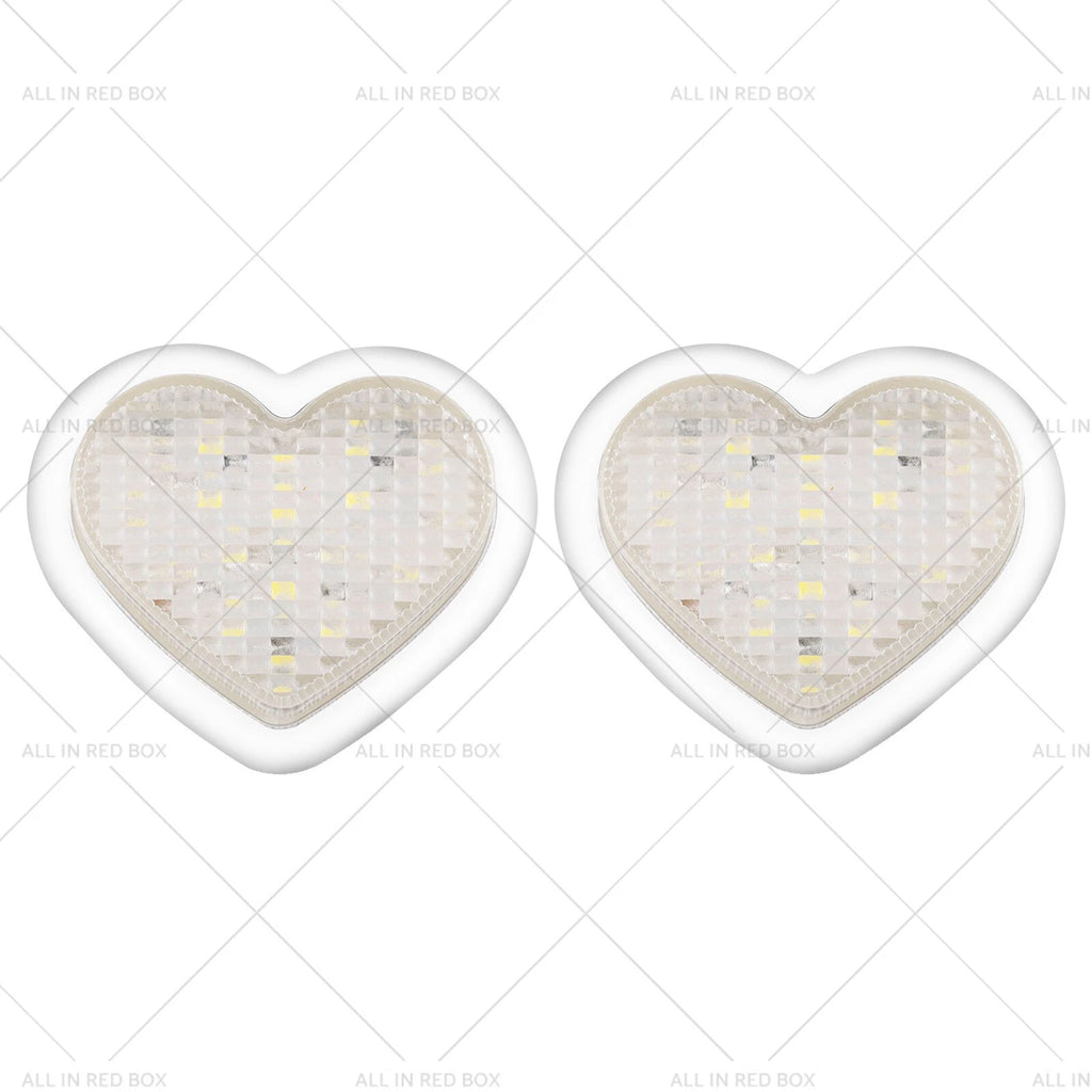 Heart LED Side Marker Indicators for 12V Vehicles (Clear, Amber)