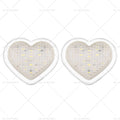 Heart LED Side Marker Indicators for 12V Vehicles (Clear, Amber)