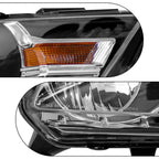 Front Pair Headlights Black for Ford Mustang (2010-2014)