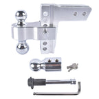 Adjustable Trailer Hitch for 2.5" Receiver (6" Drop/Rise, 18500LBS)
