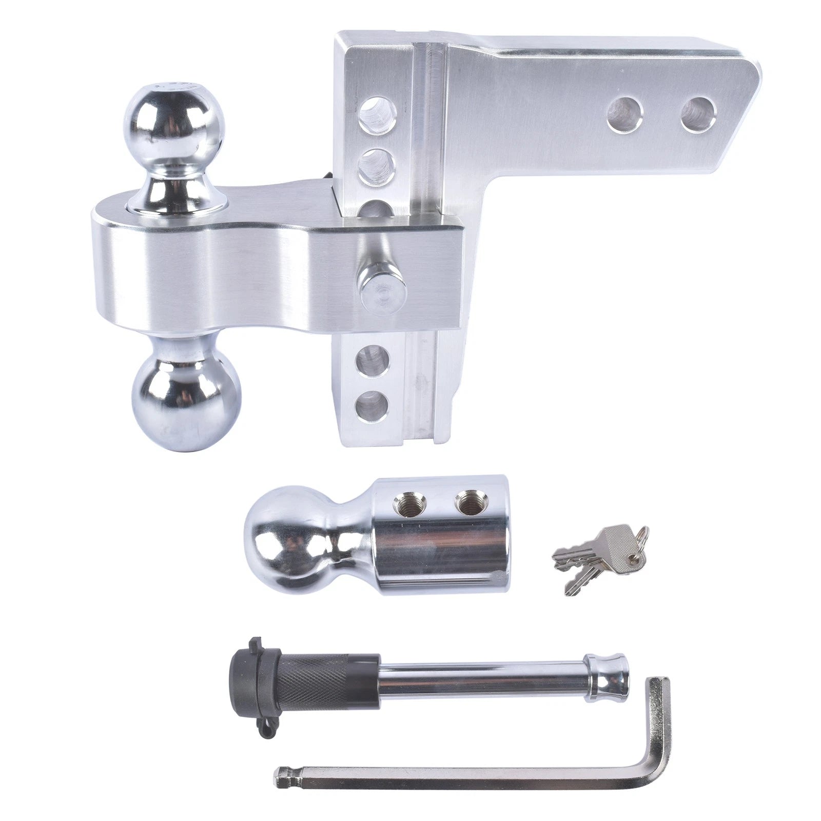 Adjustable Trailer Hitch for 2.5" Receiver (6" Drop/Rise, 18500LBS)