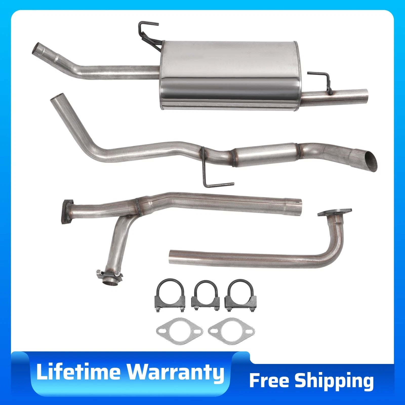 Resonator Muffler Exhaust System Assembly for Nissan Frontier (2007–2019)