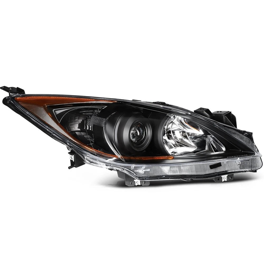Set of 2 Black Projector Headlights for Mazda 3 Sport (2010-2013)