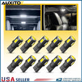 10X T10 LED License Plate Light Bulbs for Universal Fit (6000K)