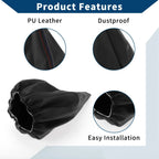 1 x Gear Shift Stick Gaiter Black Three-Color Lines Leather for BMW E30