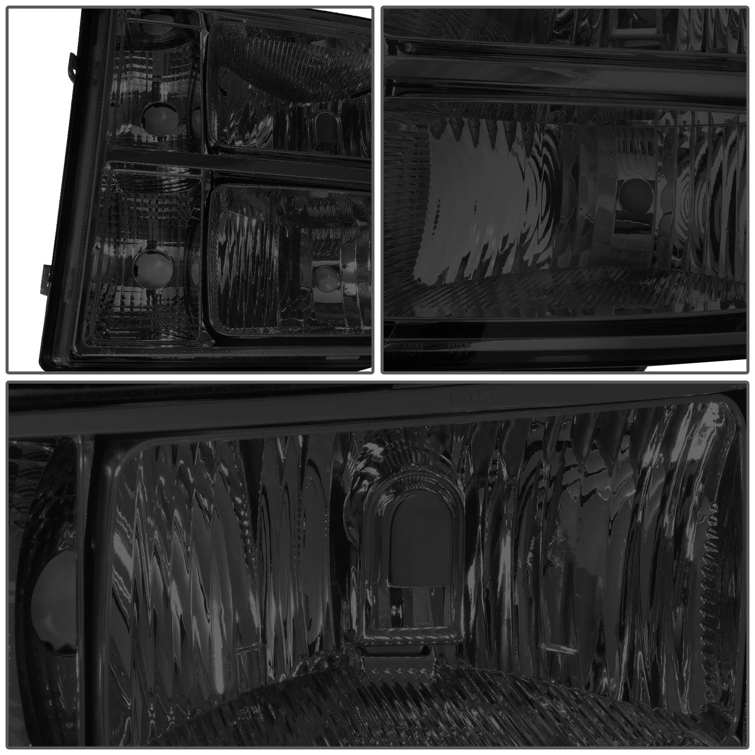 Smoked Housing Amber Corner Headlight Lamps for GMC Sierra 1500 2500HD (2007–2014)