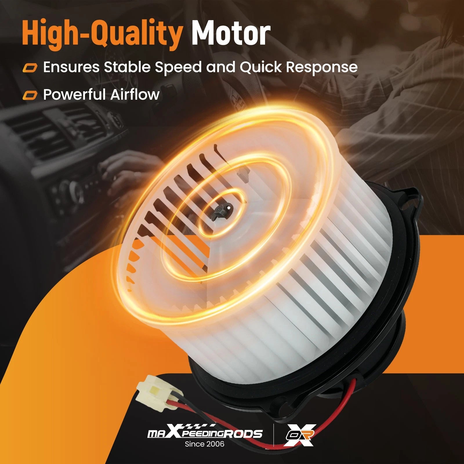 A/C Heater Blower Motor w/Fan Cage for Dodge Ram 1500 2500 3500 (1994–2002) 700010