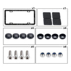 1 Pair Forged Carbon Fiber License Plate Frame Cover for Universal Fit