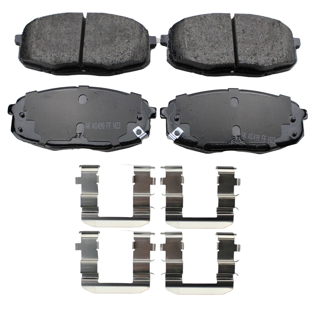 Set of 4 Akebono ProACT Ultra Premium Front Ceramic Pads for Kia Soul (2014–2016)
