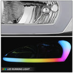 3D LED Bar Chrome Housing Amber Corner Headlights for Pontiac Grand Prix (2004–2008)