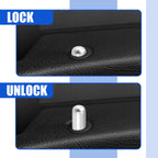 Set of 2 Door Lock Rod Knob and Button Cover for BMW 328i 335i (2007–2013) Silver Tone