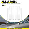 6X Silvery Pillar Posts Door Trim Window Cover for Lincoln Town Car (1998–2011)
