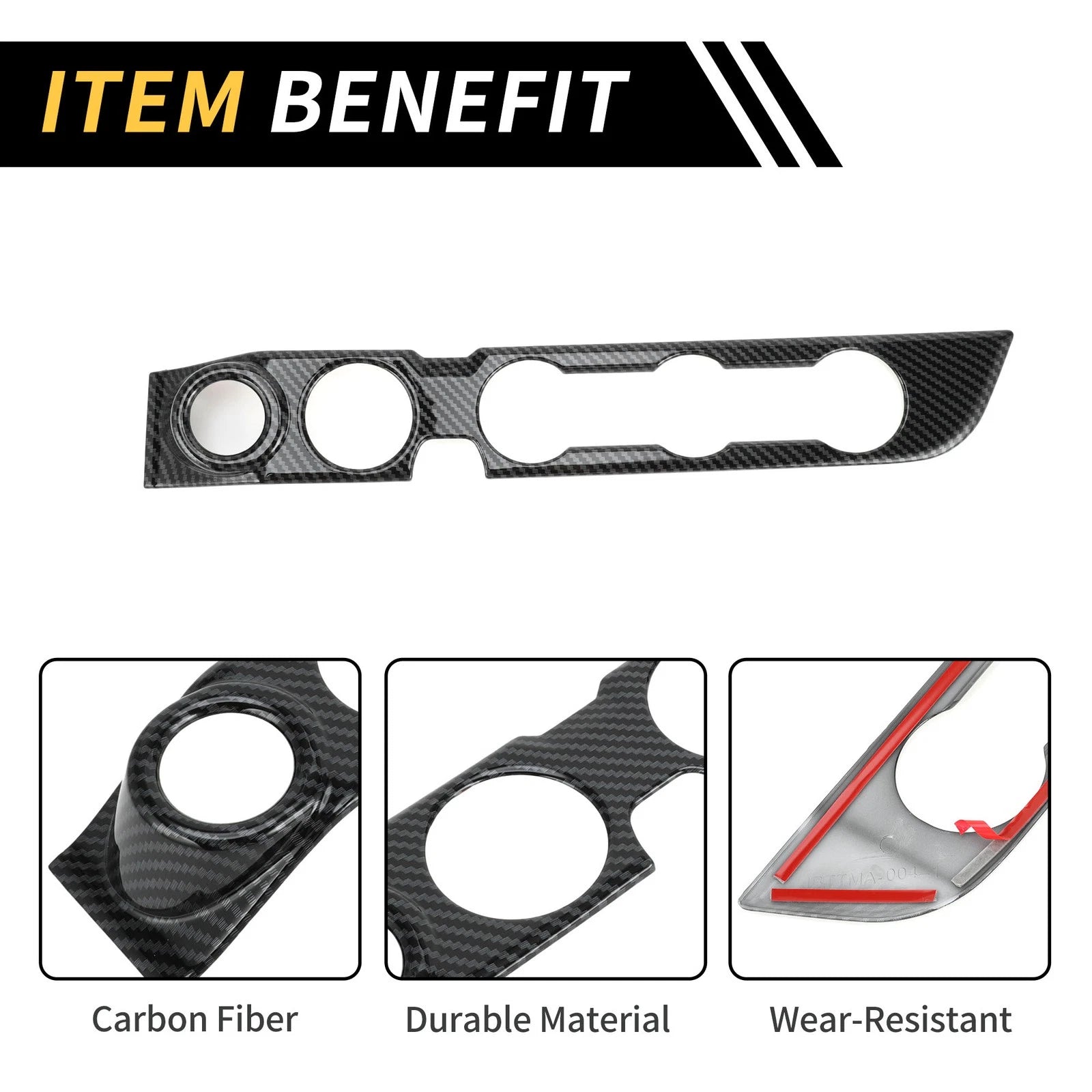 Carbon Fiber Console AC Switch Button Control Trim for Toyota Tacoma (2016–2023)