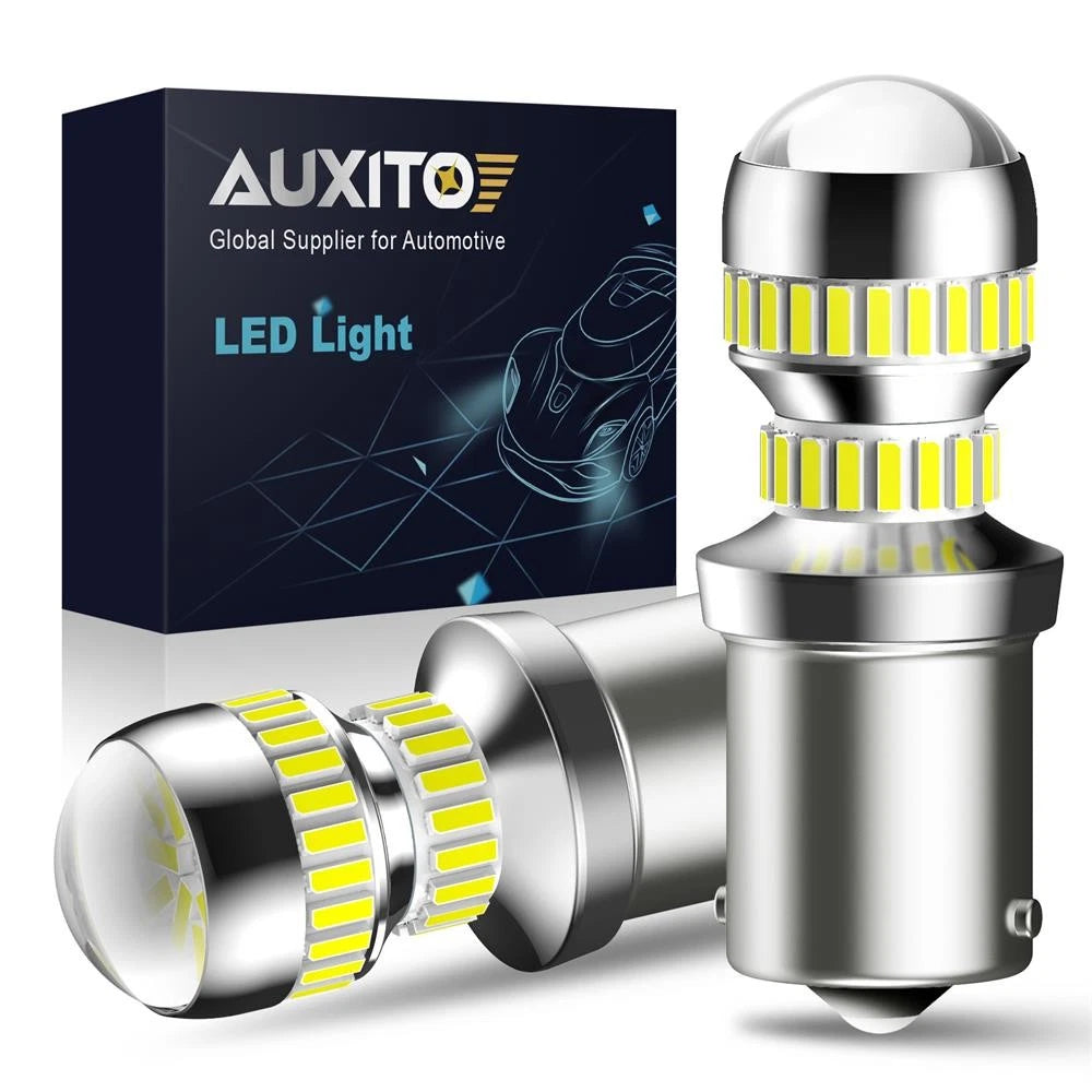 2X 1156 White LED Turn Signal Reverse Light Bulb for AUXITO (Error Free)