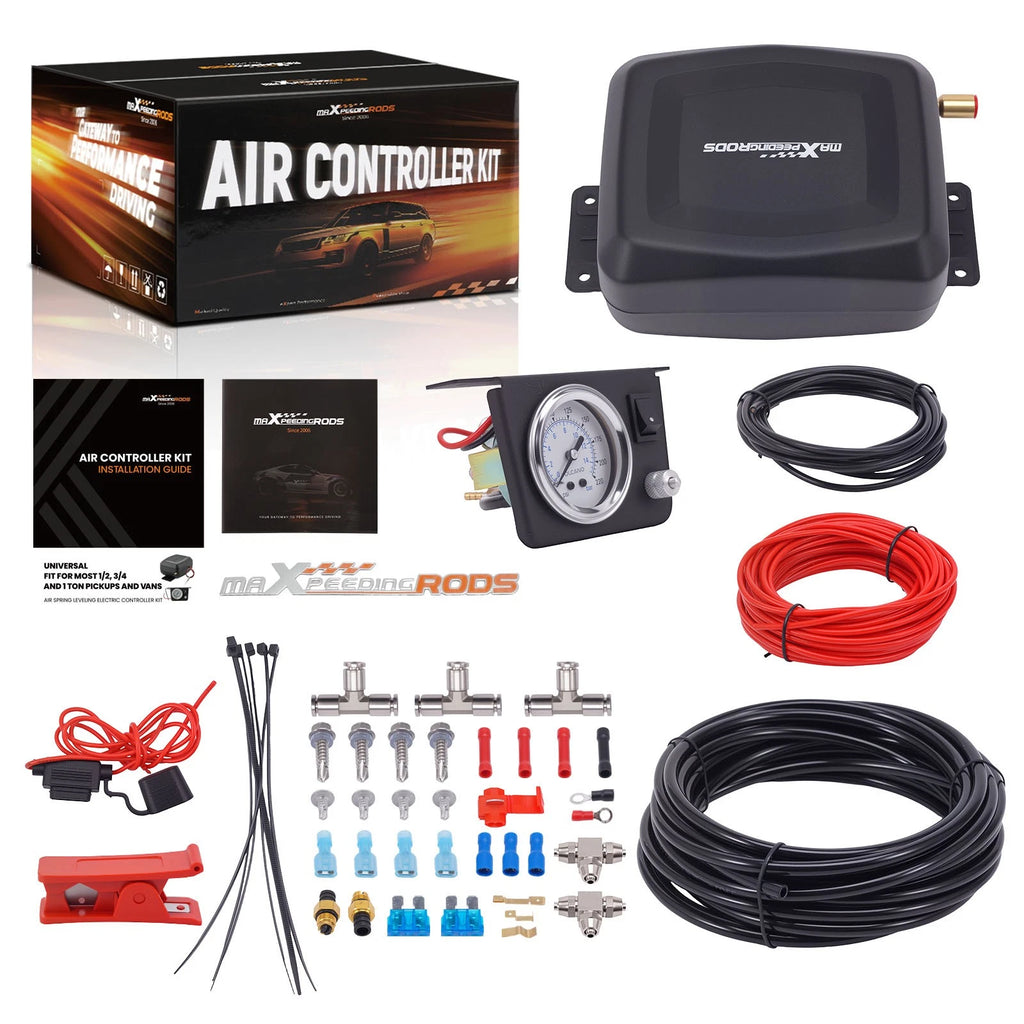 Universal Air Compressor Suspension Shock Controller Kit For Vans Pickups Ford